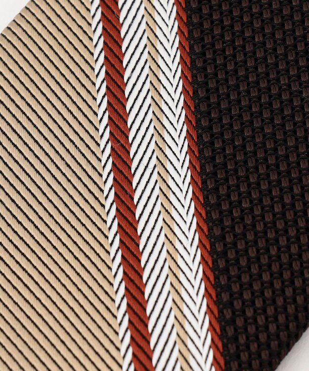 J.PRESS MEN 【JAPANESE SILK FRESCO TIE COLLECTION】マルチストライプ ネクタイ ダークブラウン系2