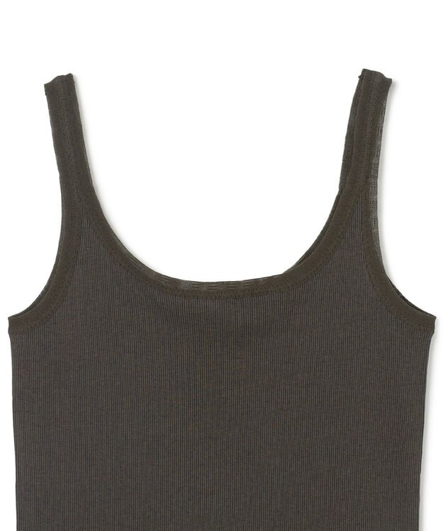 BEIGE， 【BEIGE,ecru/WEB限定・洗える】RIB TOPS /  コットンシルクリブキャミソール Khaki