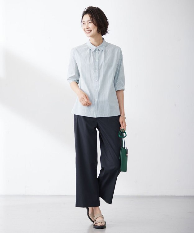 J.PRESS LADIES 【WEB限定カラーあり・セットアイテム】コインケース付き スマホ ポシェット グリーン系