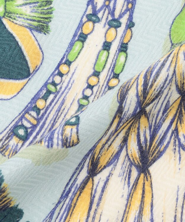 23区 manipuri  ヴィヴァーチェタッセル ストール ブルー系