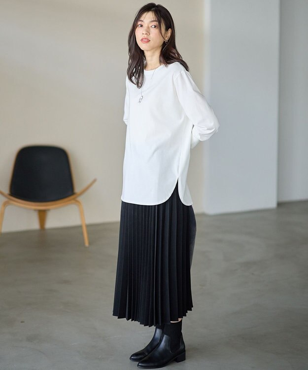 ANY L シャツテールロングスリーブＴシャツ オフ