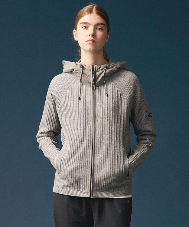 JOSEPH ABBOUD MOUNTAIN 【チクチクしない/ストレッチ】SNOWYコンビパーカー ライトグレー系