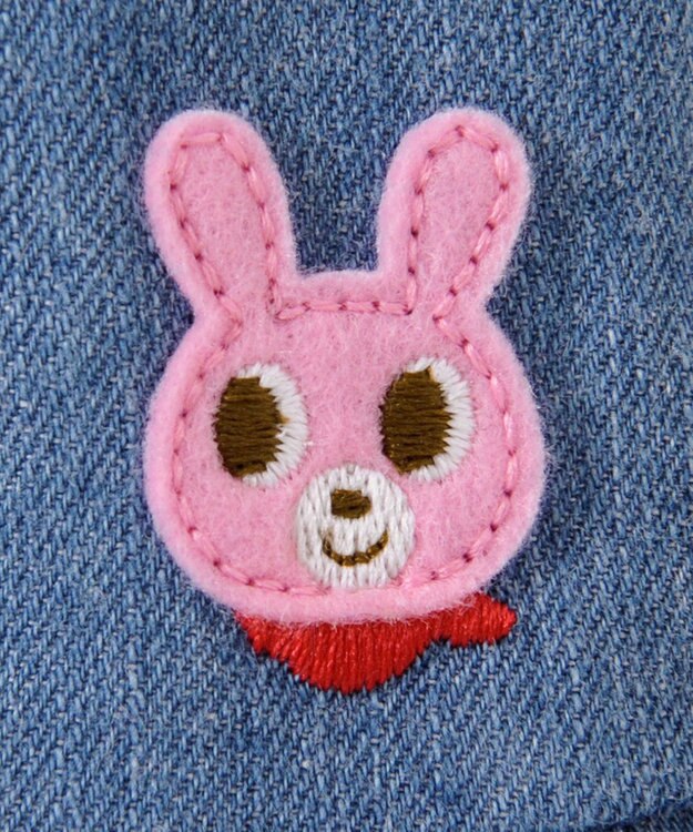 MIKI HOUSE HOT BISCUITS 【100-110cm】キャビットちゃん デニムスカート インディゴブルー