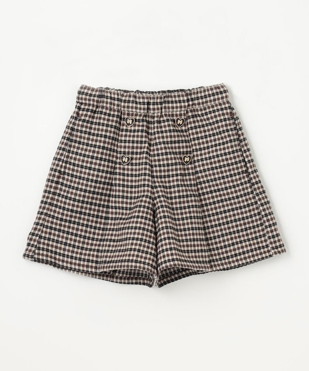 ANY KIDS チェックショートパンツ グレー