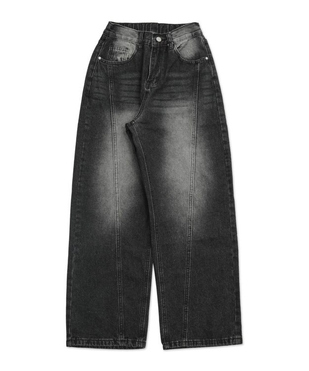 WEGO ウォッシュストリングデニム ブラック