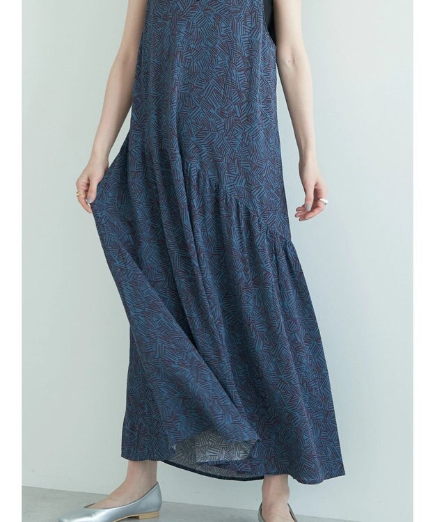 AMERICAN HOLIC ティアードギャザーキャミワンピース Blue