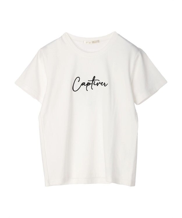 Green Parks ・Ｐｅｔｉｔ　Ｆｌｅｕｒ　ロゴ刺繍Ｔシャツ Off White