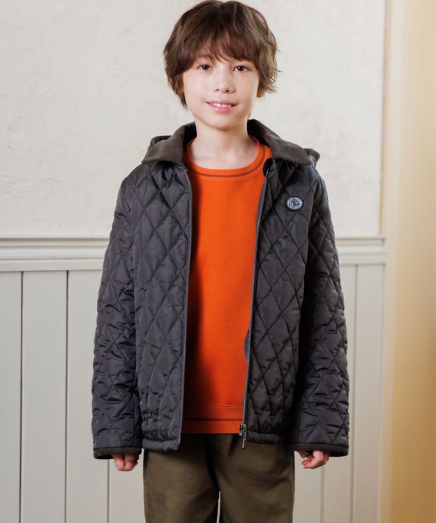 J.PRESS KIDS 【100-130cm】ダンボール ロゴエンブロイダリー トレーナー オレンジ系