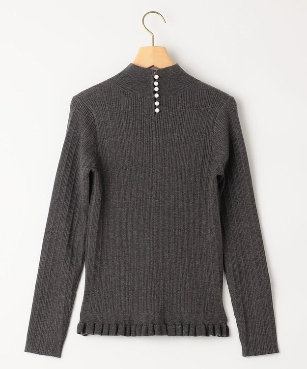 組曲 リブハイネック  ニット グレー系
