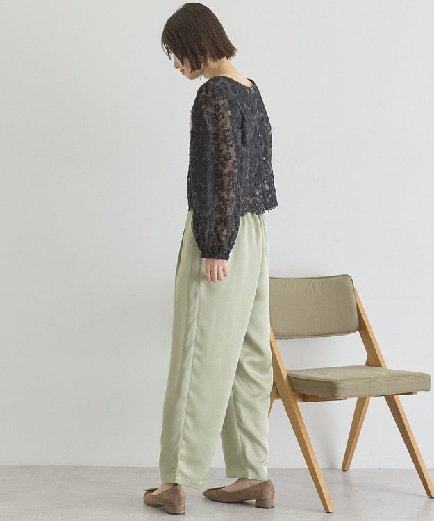 AMERICAN HOLIC 【前後2WAY】シアーレースブラウス Black