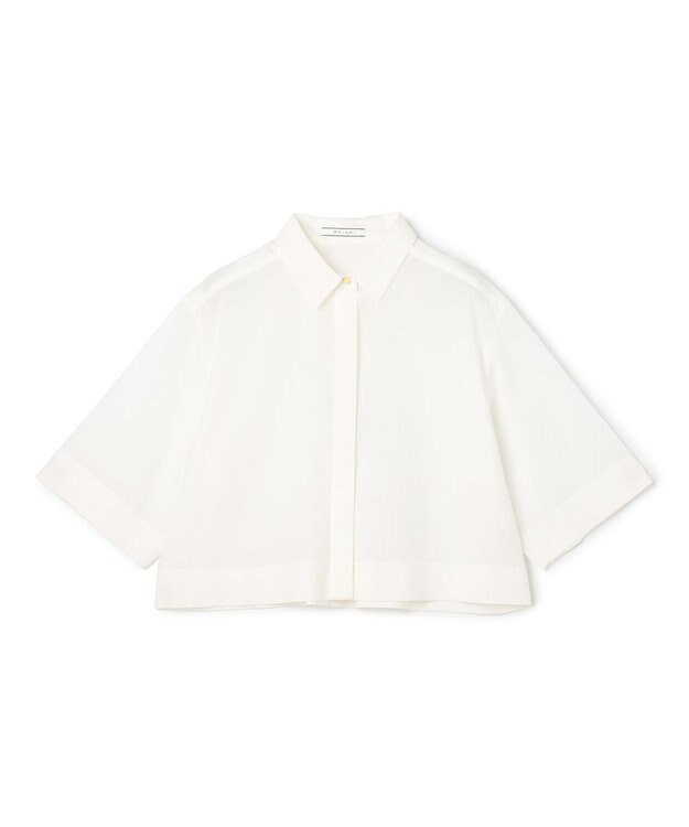 BEIGE， BAC / コットンシアー ショートレングスシャツ Off