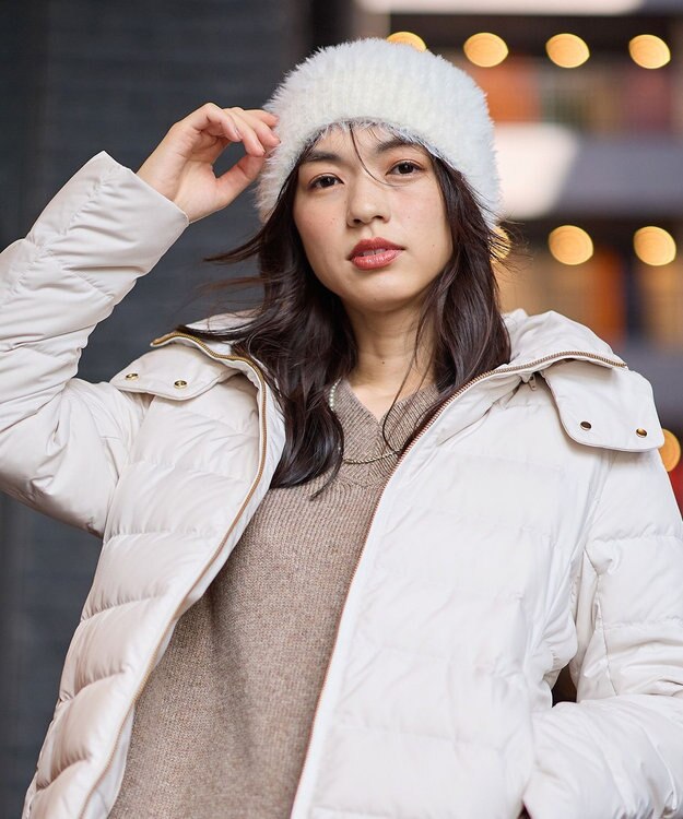 ANY シャギーニット帽 アイボリー