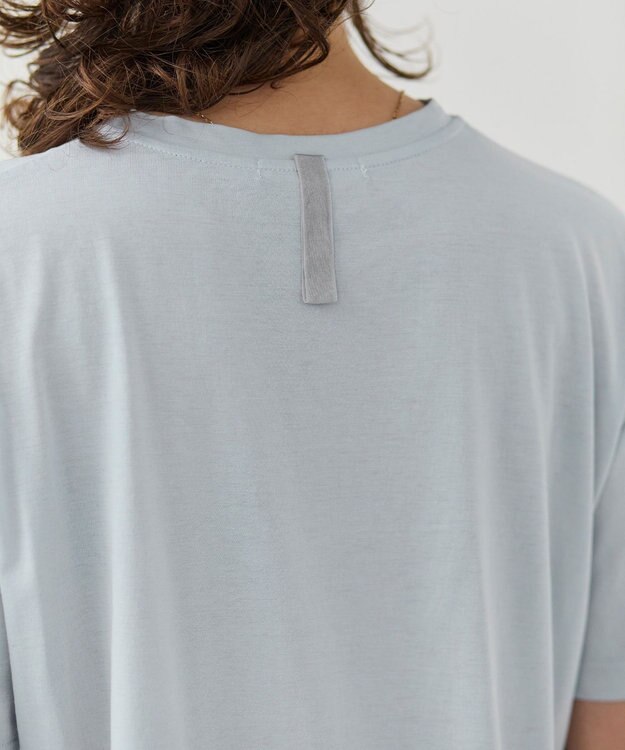 BEIGE， 【洗える】CASSIA / オリジナルロゴTシャツ Sax