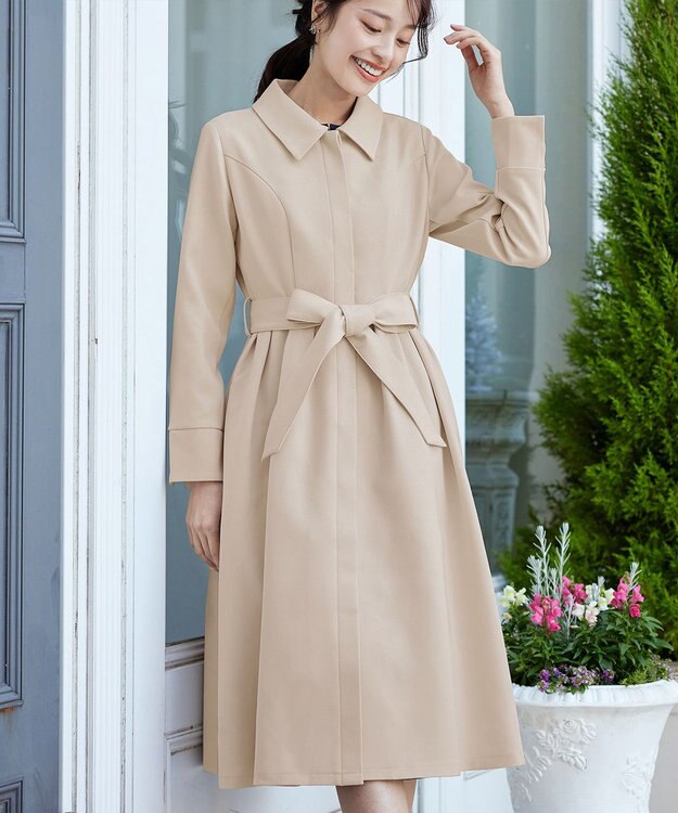 Tiaclasse L 【新色追加】ステンカラードレスコート ライトベージュ