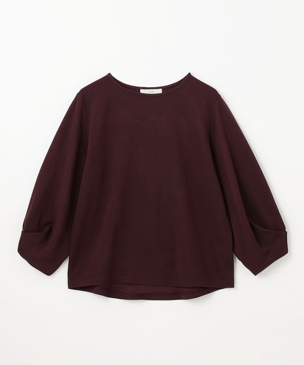 ANY L 【洗濯機可】タックスリーブ プルオーバー ボルドー