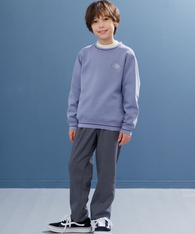 J.PRESS KIDS 【100-130cm】ダンボール ロゴエンブロイダリー トレーナー ダルブルー系