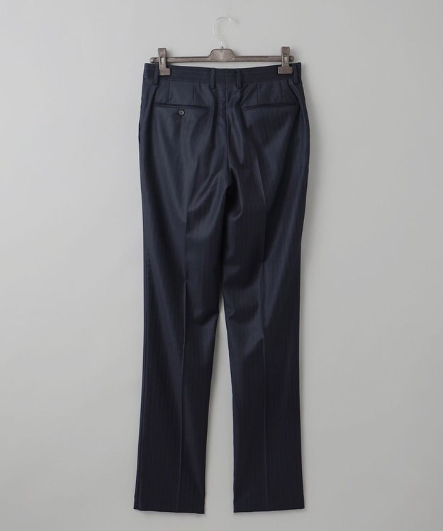 GOTAIRIKU シワになりにくい【御幸毛織/みゆきけおり】Superio160 スーツ_ネイビーストライプ ネイビー系1