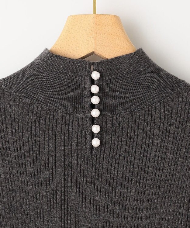 組曲 リブハイネック  ニット グレー系