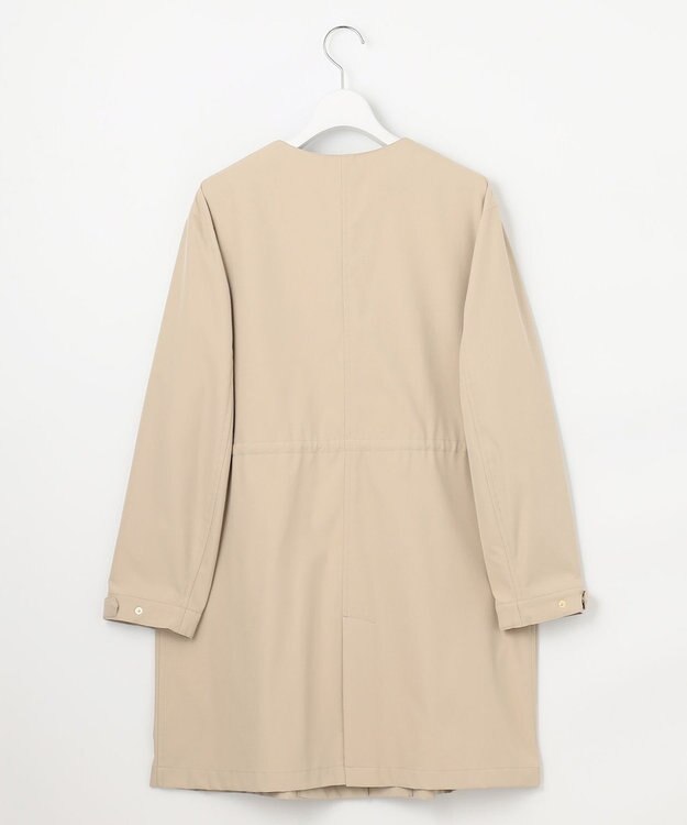 J.PRESS LADIES 【洗える・撥水】ドライツイルストレッチ ノーカラー コート ベージュ系