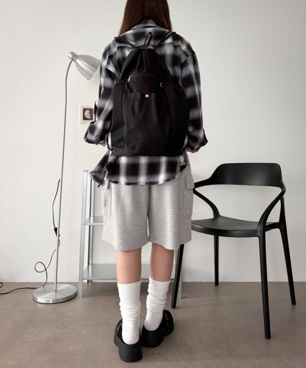 WEGO サイドメッシュポケットナップサック ブラック