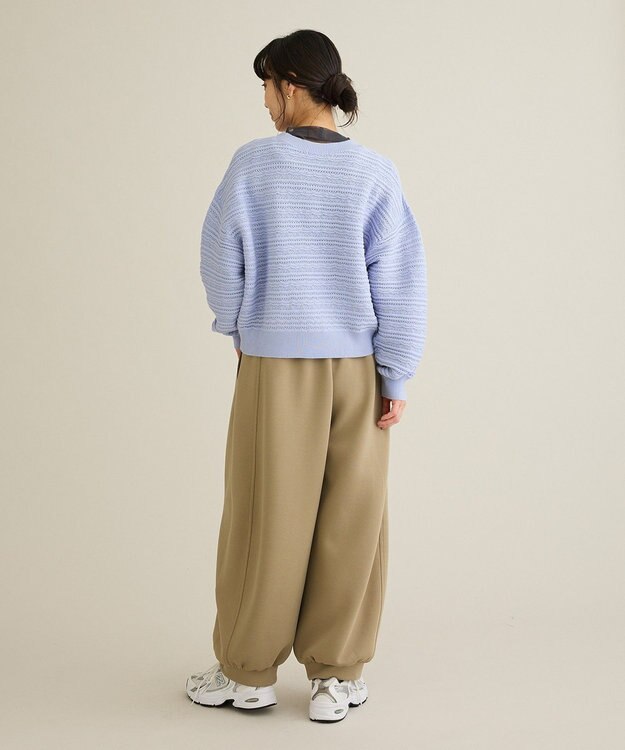 CRAFT STANDARD BOUTIQUE レースボーダーニットプルオーバー Light Purple