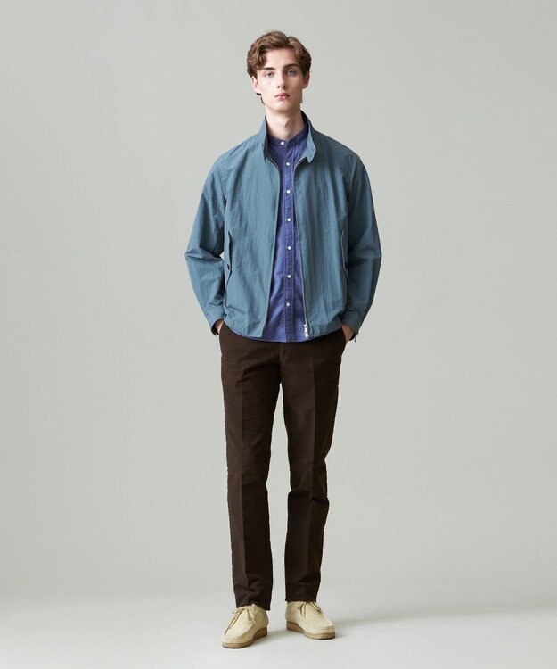 J.PRESS MEN 【大人気バックブル】バンドカラー オックスフォードガーメントダイシャツ ダルブルー系