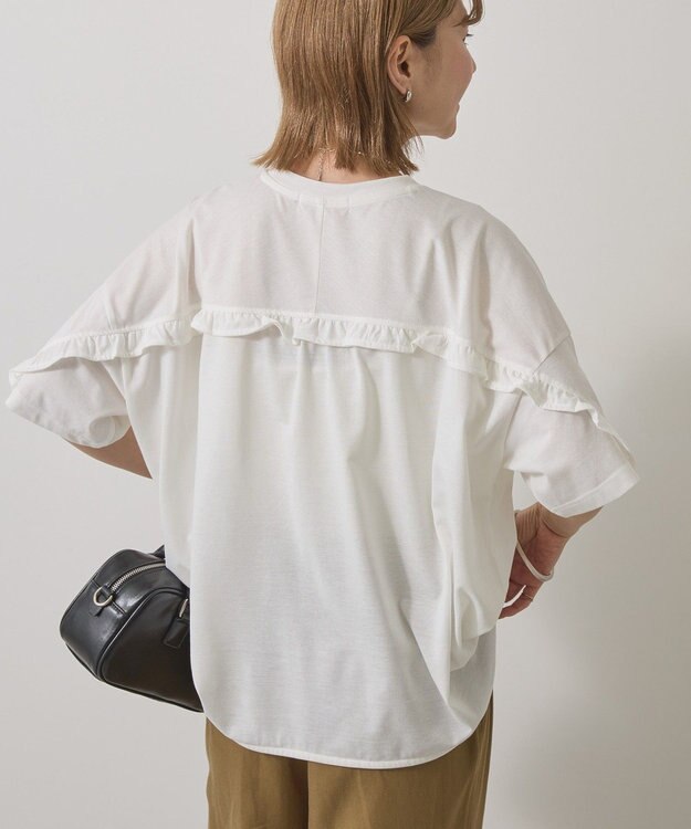 AMERICAN HOLIC バックフリルラウンドカットプルオーバー Off White