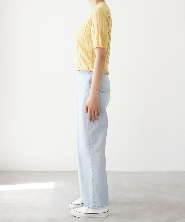 woadblue ハイライズデニムパンツ アイスブルー ICEBLUE