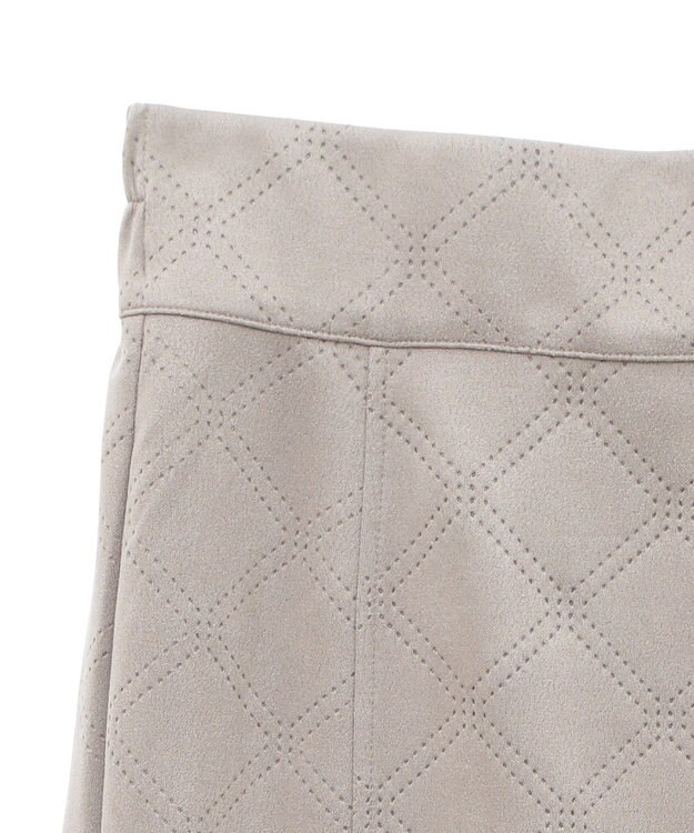 Green Parks ・ＥＬＥＮＣＡＲＥ　ＤＵＥ　エンボスナロースカート Gray Beige