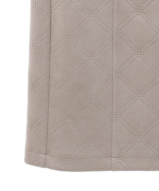 Green Parks ・ＥＬＥＮＣＡＲＥ　ＤＵＥ　エンボスナロースカート Gray Beige