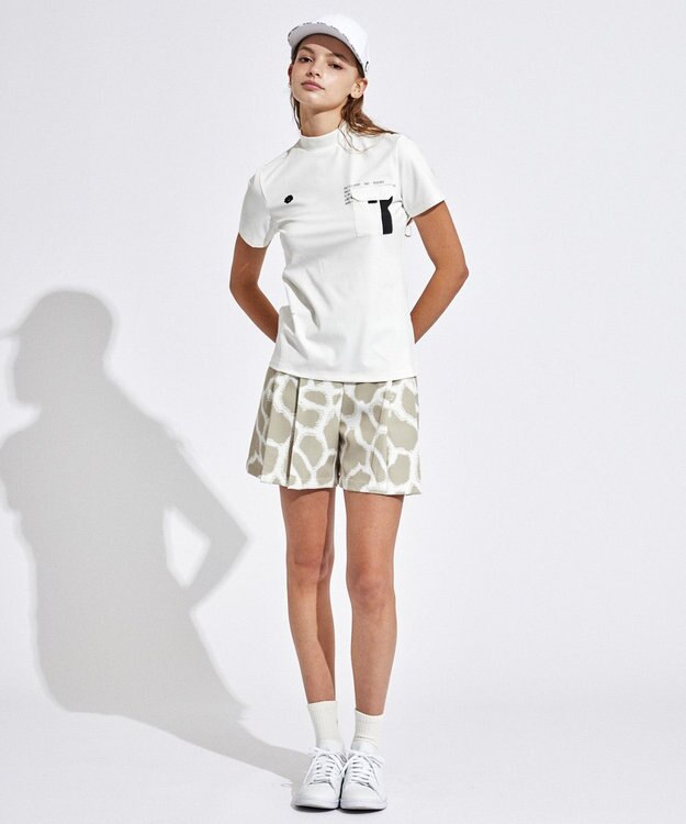 PW CIRCULUS 【UVカット / 吸水速乾 / 伸縮性抜群】【WOMEN】ポケットモック T ゴルフウェア レディース ホワイト系