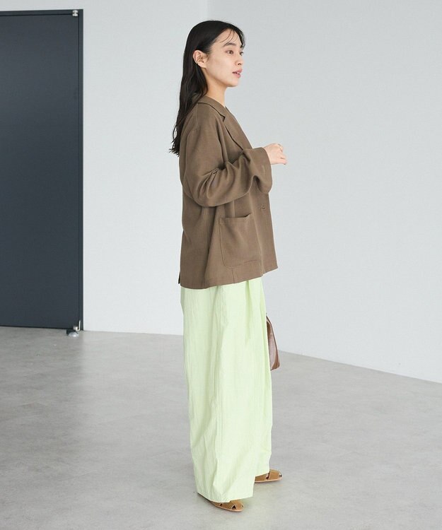 CRAFT STANDARD BOUTIQUE リネンライクオーバーサイズジャケット Brown