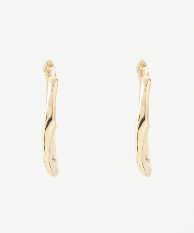 ANY 【WEB限定】メタルフープモチーフピアス(両耳用) ライトゴールド