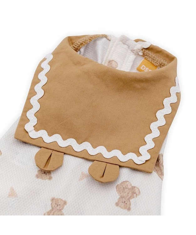 PET PARADISE ペットパラダイス くまちゃん ポケットクール タンクトップ 《アイス柄》 小型犬 ホワイト×ブラウン