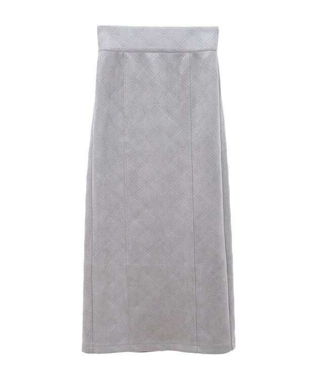 Green Parks ・ＥＬＥＮＣＡＲＥ　ＤＵＥ　エンボスナロースカート Light Gray