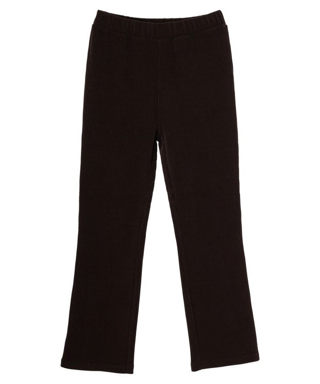 Green Parks リブ見えカットコールパンツ Brown