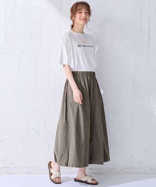 ANY 【汗ジミ防止加工】シルケットスムース半袖ロゴTシャツ オフ