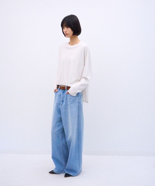 ATON DENIM | ワイドパンツ BLUE