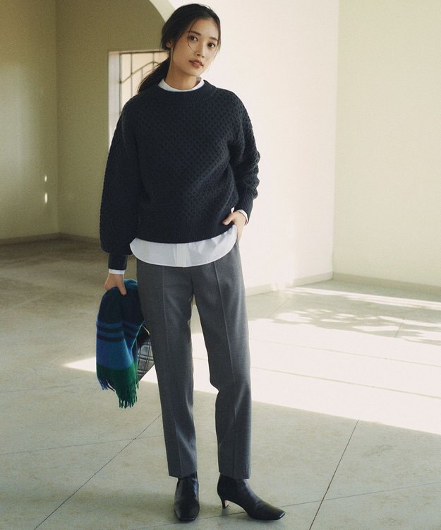 23区 【一部店舗限定/洗える】ハニカム ニット グレー系