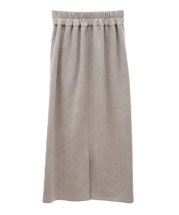 Green Parks ・ＥＬＥＮＣＡＲＥ　ＤＵＥ　エンボスナロースカート Gray Beige