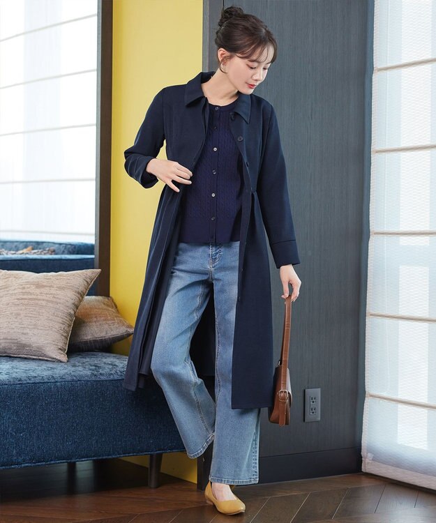 Tiaclasse L 【新色追加】ステンカラードレスコート ネイビー