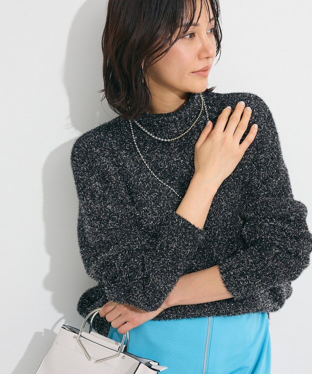 Green Parks ・Ｐｅｔｉｔ　Ｆｌｅｕｒ　ラメタートルニット Black