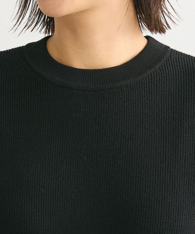 Green Parks 布帛ドッキングニットチュニック Black