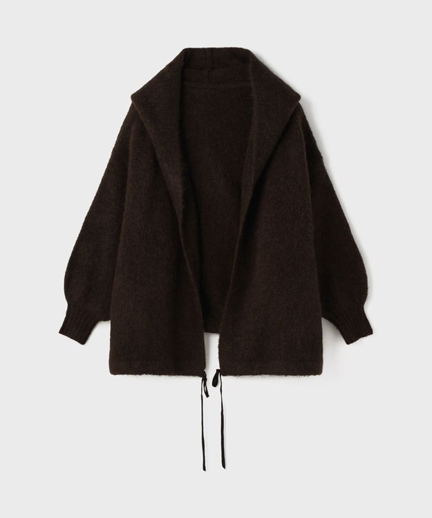 GRACE CONTINENTAL ストールアルパカカーディガン ブラウン