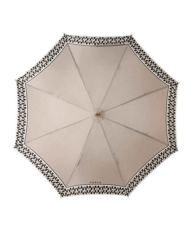 MOONBAT FURLA 【耐風】長傘 アーチロゴ ベージュ