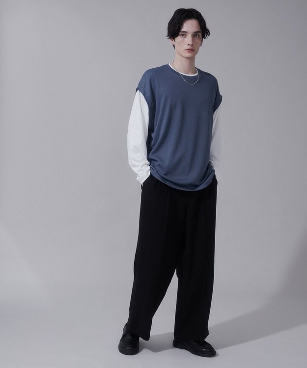 WEGO フェイクレイヤードベストT（LS） ネイビー