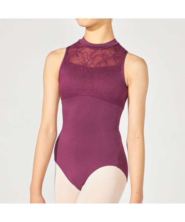 Chacott ハイネックレオタード プラム