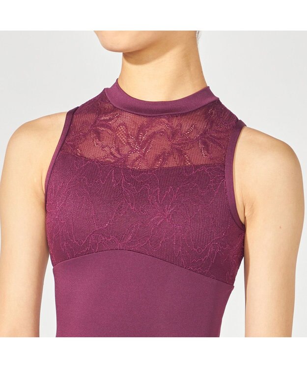 Chacott ハイネックレオタード プラム