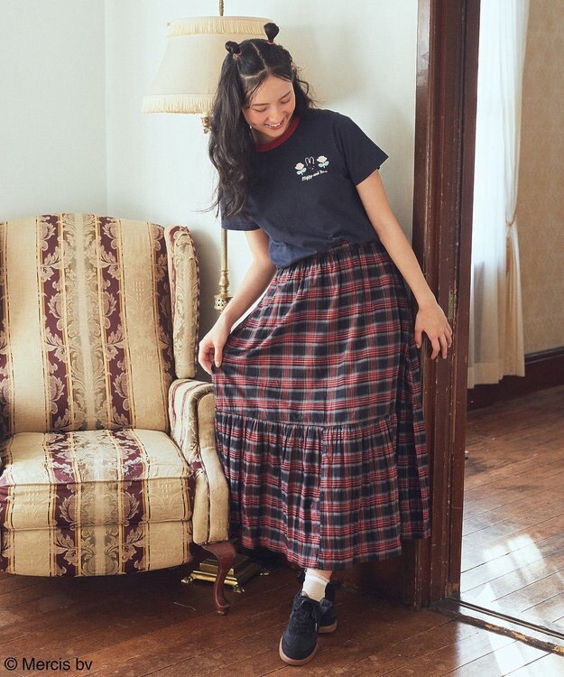 earth music&ecology ｍｉｆｆｙ／ｅａｒｔｈ　Ｒｏｓｅ　ｒｉｎｇｅｒ　Ｔｅｅ Navy