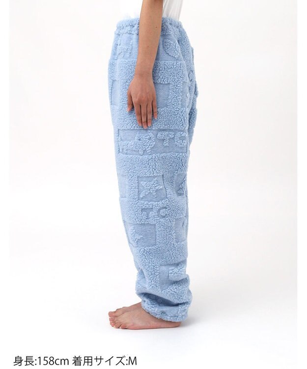 tsumori chisato SLEEP ツモリチサト ボトムス ロングパンツ ルームウェア ボア素材 冬 tsumori chisato SLEEP UOW411 /ワコール ブルー